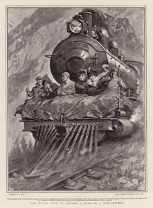 El tour real en Canadá, un paseo en el parachoques de la locomotora de William T. Maud